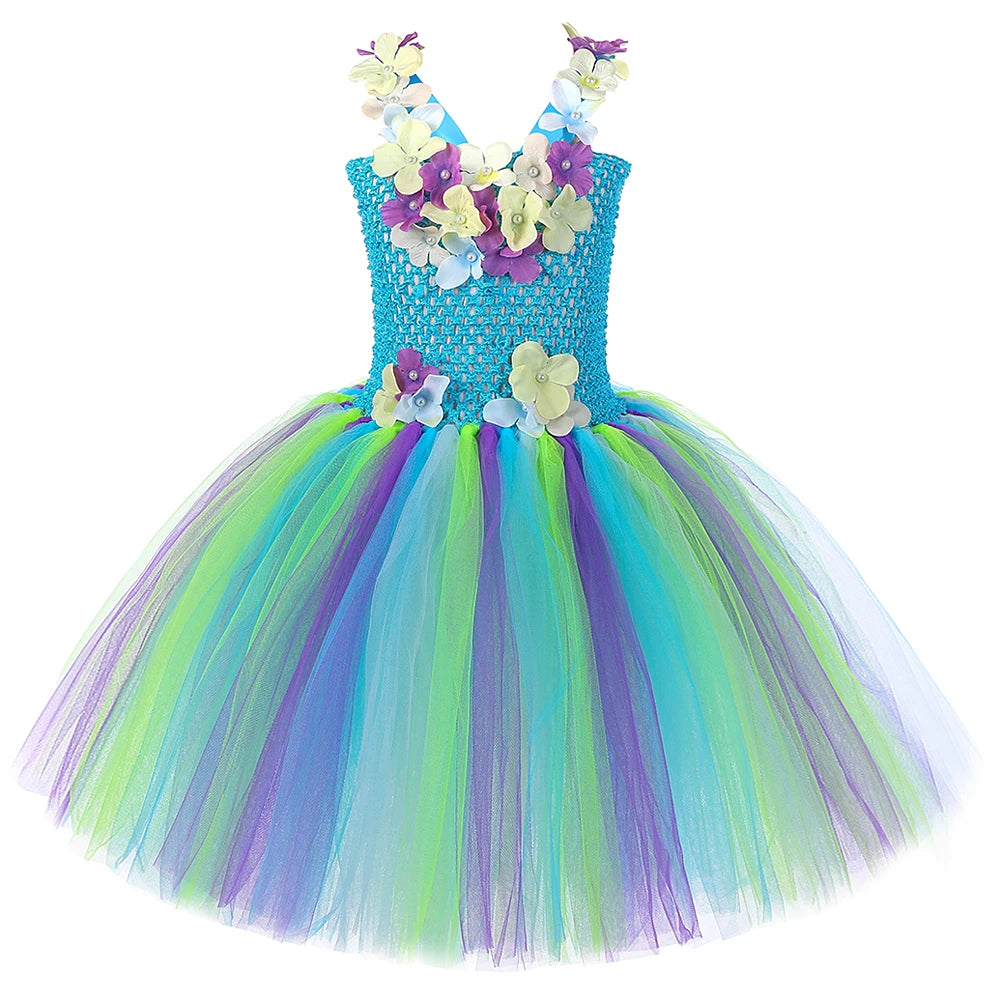 Fantasia Infantil Fada das Flores Tule