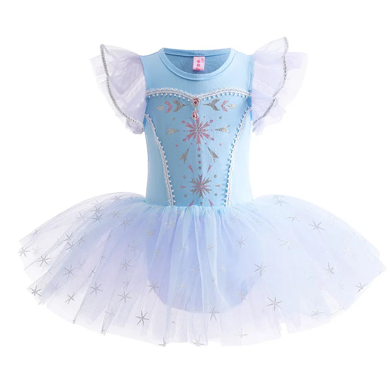 Fantasia Tutu Princesa Elsa Estrela de Gelo