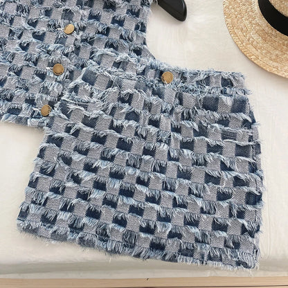 Conjunto Infantil Jeans Trançado
