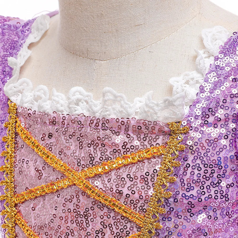 Vestido de Princesa Borboleta com Saia de Luz LED