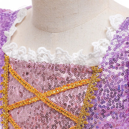 Vestido de Princesa Borboleta com Saia de Luz LED