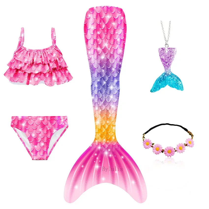 Biquíni Sereia Estrela do Mar com Cauda e Acessórios