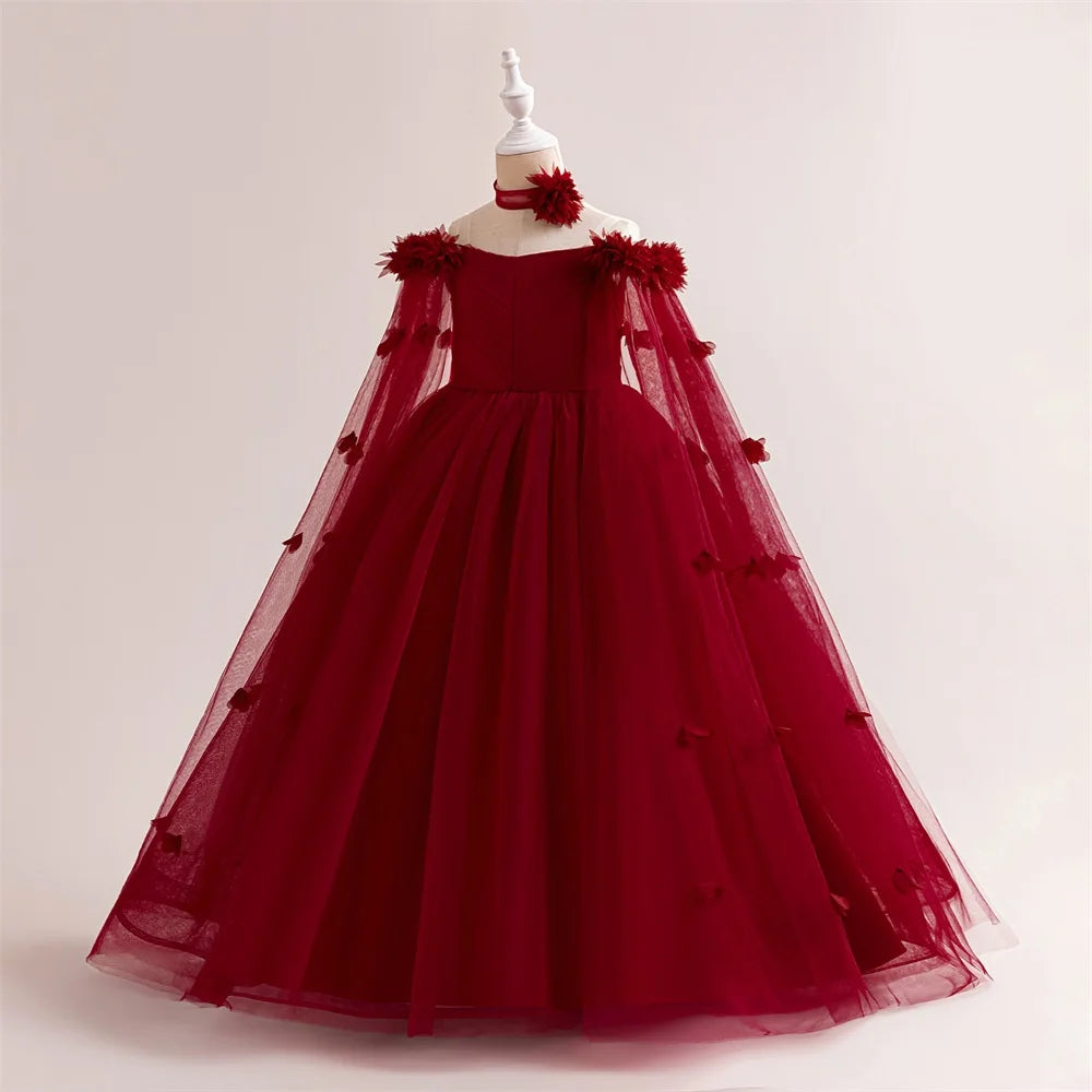 Vestido de Festa Infantil Realeza Floral