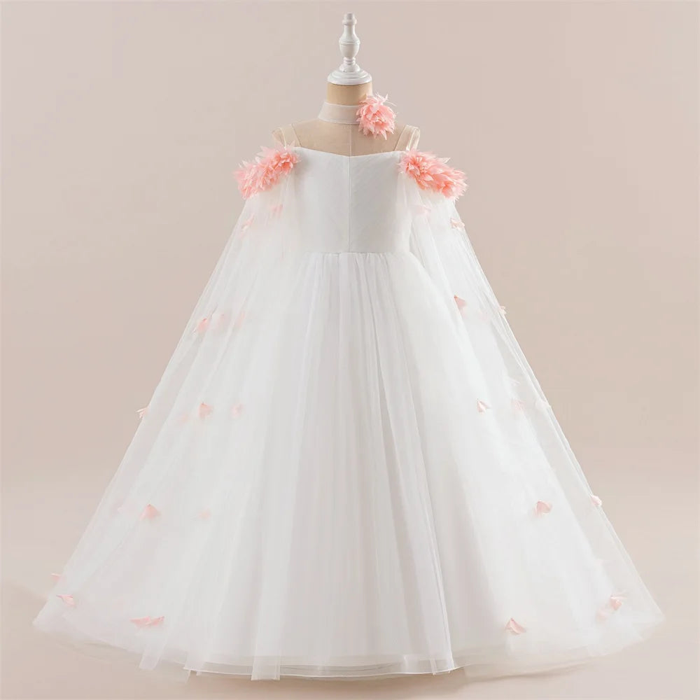 Vestido de Festa Infantil Realeza Floral