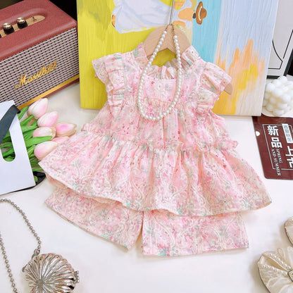 Conjunto Infantil Rosa Floral