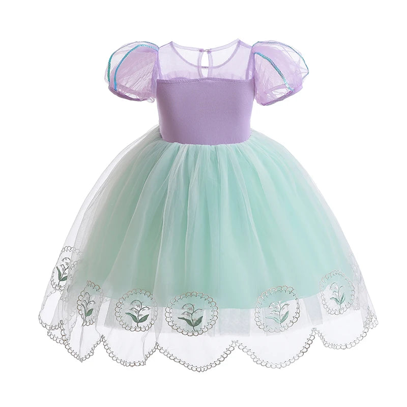 Fantasia Infantil Ariel Tule Princesa Sereia