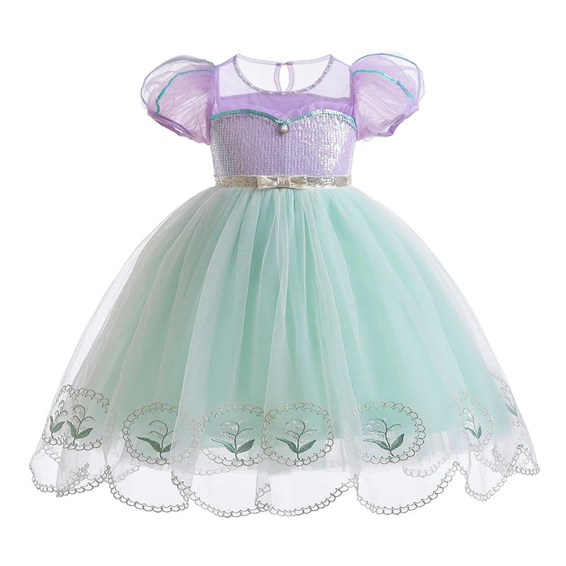 Fantasia Infantil Ariel Tule Princesa Sereia