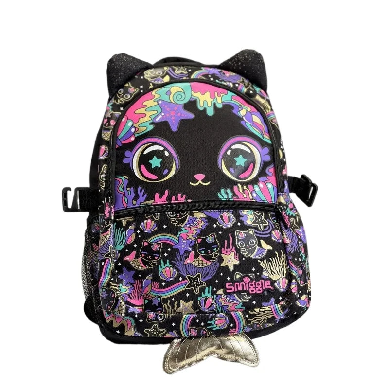 Mochila Escolar Gatinho Neon