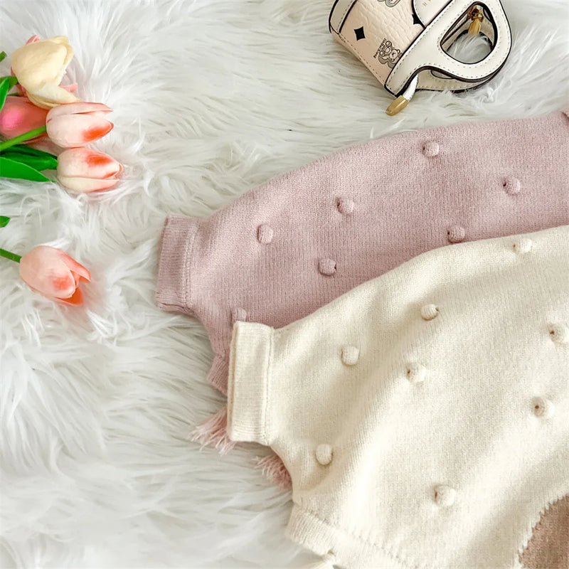Conjunto Infantil Tricô Ursinho e Coelhinho