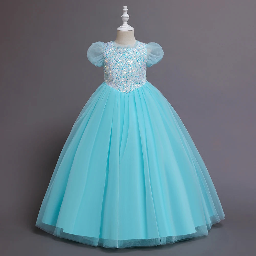 Vestido Infantil Longo Festa Princesa Candy Colors