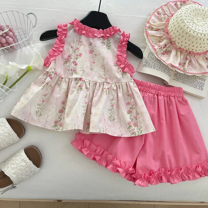 Conjunto Infantil Jardim Encantado Rosa