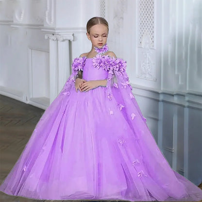 Vestido de Festa Infantil Realeza Floral