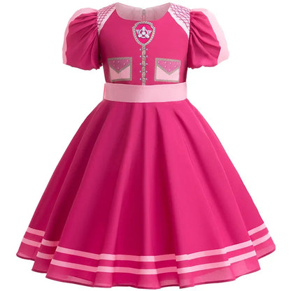 Vestido Infantil Fantasia Patrulha Canina Skye