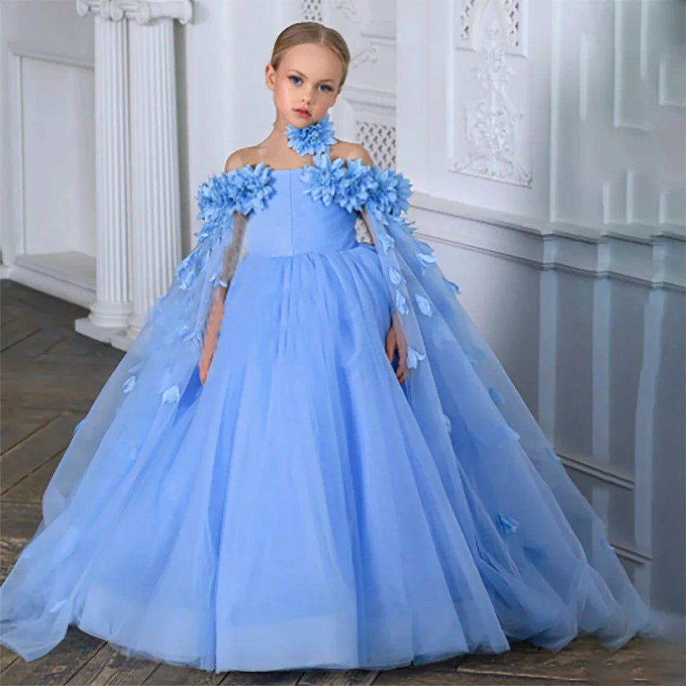 Vestido de Festa Infantil Realeza Floral