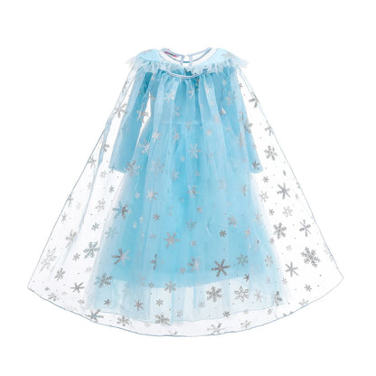Fantasia Rainha do Gelo Infantil com Capa Brilhante