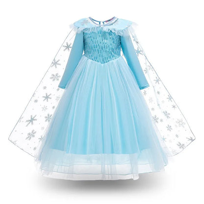 Fantasia Rainha do Gelo Infantil com Capa Brilhante