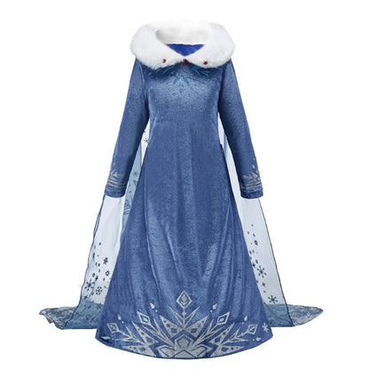Fantasia Princesa do Gelo Infantil com Capa e Acessórios