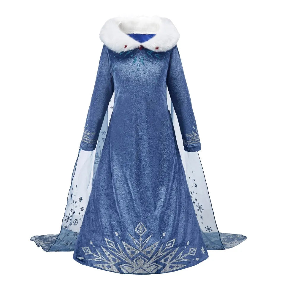 Fantasia Princesa do Gelo Infantil com Capa e Acessórios