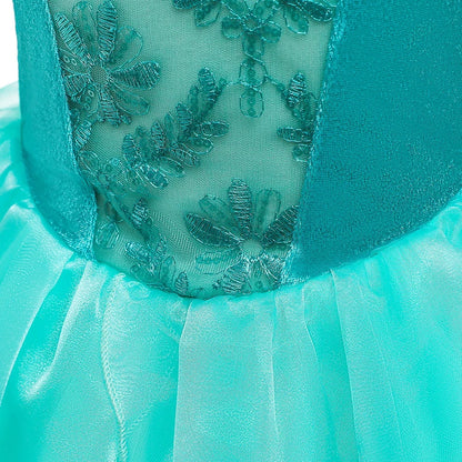 Fantasia Princesa Pérola do Oceano Infantil Verde Água