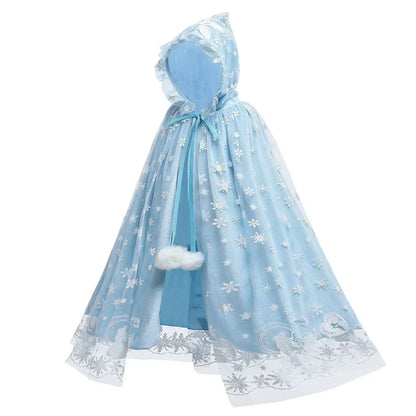 Capa Infantil Princesa do Gelo com Flocos de Neve