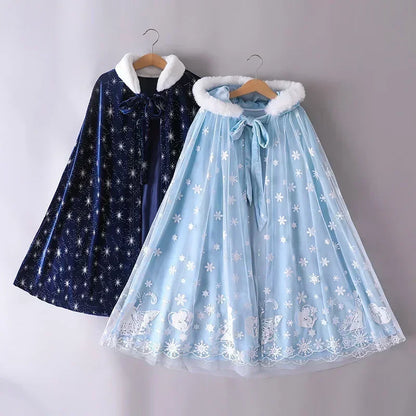Capa Infantil Princesa do Gelo com Flocos de Neve