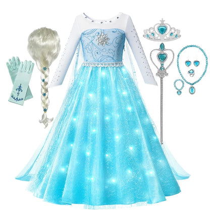 Vestido de Princesa da Neve Snowlight com Luz LED