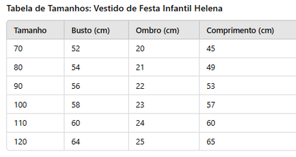 Vestido de Festa Infantil Helena Branco